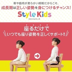 スタイル キッズ/Style Kids Lサイズ MTG エムティージー 骨盤サポートチェア 座椅子 (ブルー)の画像
