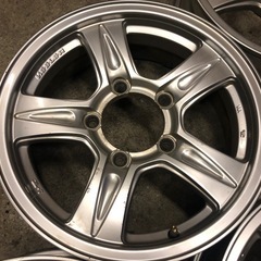 weds キーラー 16×5.5J 5H139.7PCD+19 4本 背面用+22 1本 ジムニー用アルミホイールの画像