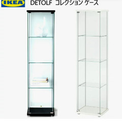 IKEA DETOLF 白色　ガラス棚の画像