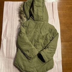 カーキ　ダウンコート　女の子　86の画像