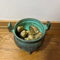 香炉　獅子彫刻 (たぶん青銅) 骨董品　古道具の画像