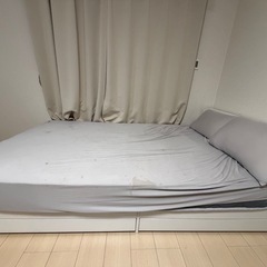 ライト付きベッド　セミダブルの画像