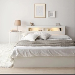 ライト付きベッド　セミダブルの画像