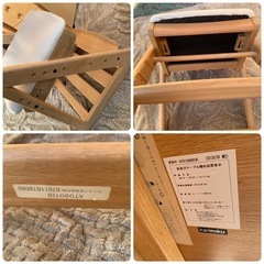 E801 カリモク家具 学習机 勉強机　デスク　椅子　サイドチェスト　サイドボード　セットの画像