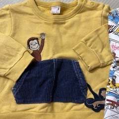 おさるのジョージ90cm子供服の画像