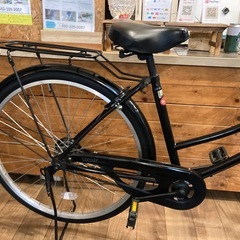 【SALE！防犯登録無料！】26インチシングルギア　ブラックの画像