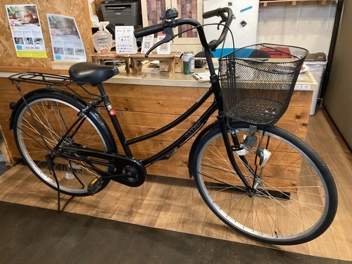 SALE！防犯登録無料！】26インチシングルギアブラック (猫の手堂Cycle