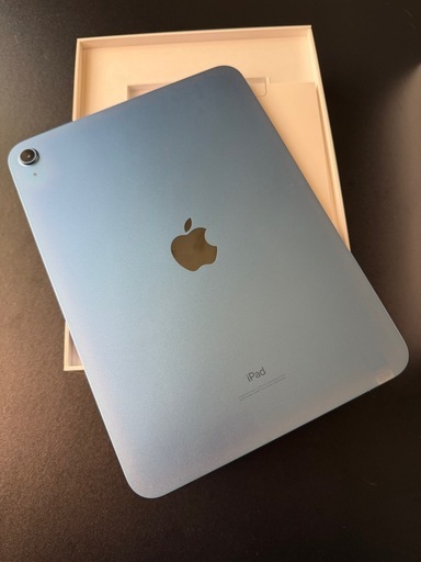 Apple iPad WiFi 第10世代 64GB Wi-Fiモデル A2696 ブルー    エレコム フラップケース ソフトレザーカバー付