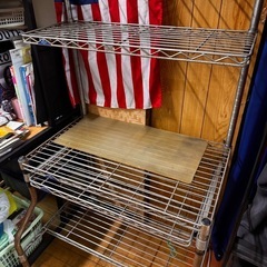 5段スチールスチー（メタルラック）です。﻿ PCラックとして使用の画像