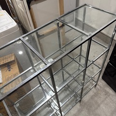 ガラス×スチールラックの画像