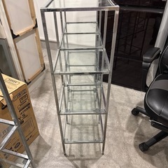 ガラス×スチールラックの画像