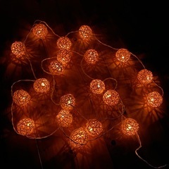 【新品】ラタンボール 20球 LEDストリングライトの画像