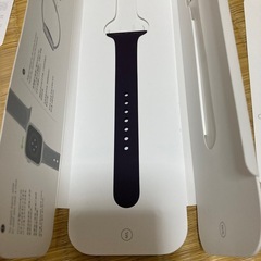 純正Apple Watch 40ミリ対応。シリコン製バンドM L片方のみワインカラー未使用。の画像