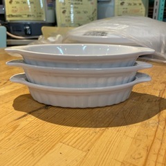 【引き取り限定】中古品　グラタン皿　3枚セットの画像