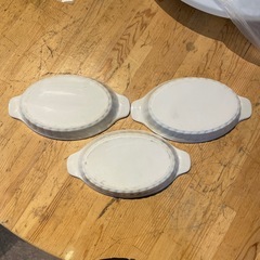 【引き取り限定】中古品　グラタン皿　3枚セットの画像