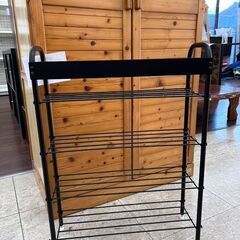 ★リユースのサカイ高崎店★TJ13808  ラック 黒 H75×D17×W54 クリーニング済みの画像