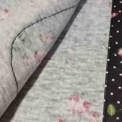 【お値下げ】新品タグ付き✨ 黒地にバラの小花柄 長袖長ズボン パジャマセット Mサイズの画像