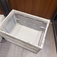 受付終了【4セット】トラスコ中山(TRUSCO) α折りたたみコンテナ 収納ケース 収納ボックス 半透明 50Lの画像