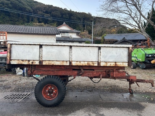 トレーラー　油圧ダンプ　トラクター用　率引タイプ　運搬車　搬送 荷台 牽引　油圧 資材　肥料　トラクター　宮崎　　