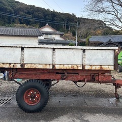 トレーラー　油圧ダンプ　トラクター用　率引タイプ　運搬車　搬送 荷台 牽引　油圧 資材　肥料　トラクター　宮崎　　の画像