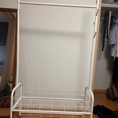 物干し ホワイト キャスター付きの画像