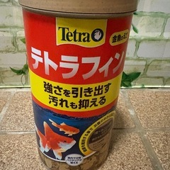 水槽2つと金魚の餌1つの画像