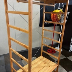 無印良品ハンガーラック、パイン材ユニットシェルフ・ワードローブの画像