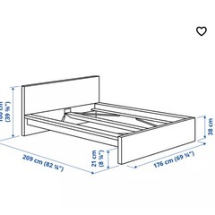 IKEA 　ベットフレーム（クイーン）の画像