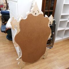 ロココ調 壁掛けミラー 84×135㎝ イタリア家具 大型ミラー ウォールミラー 姿見 札幌市 西岡店の画像