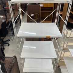 リサイクルショップどりーむ天保山店　No5466 ラック　スチール　白　スリムラック　用途色々🎵　マルチに使える🎵の画像