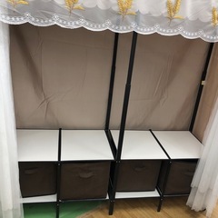 【ドリーム川西店御来店限定】☆ジモティー見たよ♪割引☆  ワードローブ 高さ調整可 BLK クリーニング済み 【2125560000040565】の画像