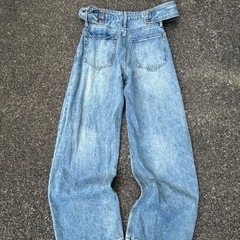 y2k 　ベルテッドワイドデニムの画像