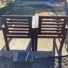 IKEA エップラローシリーズ　屋外用家具　アームレスト付きチェア　2脚セットの画像