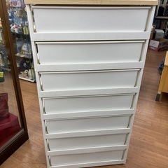 ☆ドリーム荒牧店☆ジモティー割引有☆【クリーニング済み】7段プラチェストの画像