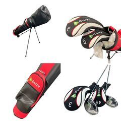 新品●Golzy● ゴルフクラブセット 自立式キャディバッグ・BKxRD 初心者の画像