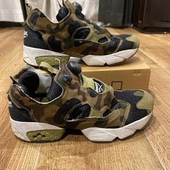 アベイシングエイプ×リーボック　カモフラ　サイズ　24.5の画像