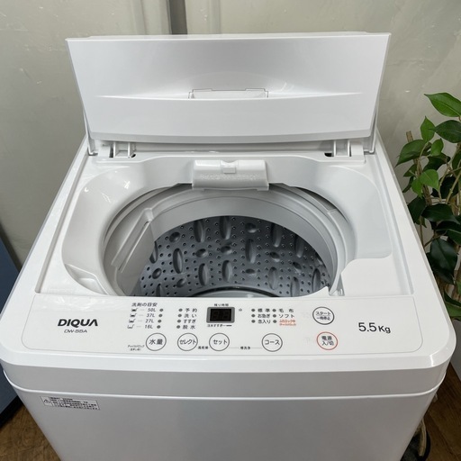 【?買取市場 1年保証 ジモティー限定特別価格！】R522 ☀️ 2025年製の高年式♪ DIQUA 洗濯機（洗濯5.5㎏) DW-5