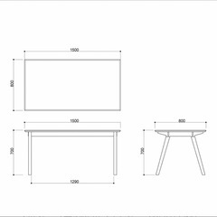 北欧風　オーク　ダイニングテーブルセット　　の画像