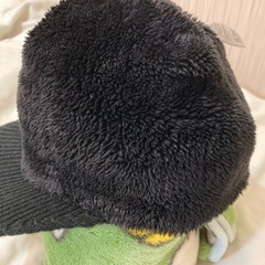 冬物の帽子　キャップ黒　暖かいの画像
