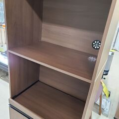 J4001【リユースのサカイ柏店】NITORI　ニトリ　食器棚　レンジ台　フォルムN　RE1860　ミドルブラウン　クリーニング済　参考価格19,490円の画像