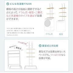 ランドリーラック　突っ張り式棚の画像