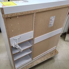 J4002【リユースのサカイ柏店】LOWYA　ロウヤ　ベガコーポレーション　レンジ台　ウォルシュ　下段B　ホワイト　クリーニング済　参考価格20,990円の画像