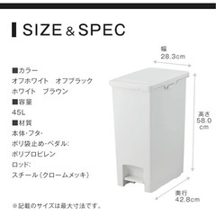 フタ付きゴミ箱 ECエバンペダル 軽いペダル 45L 黒の画像