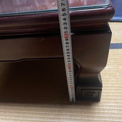 紫檀の座卓　ガラスカバーありの画像