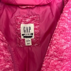 GAP フード付きキルティングダウンコート ピンク　の画像