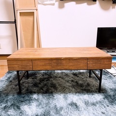 引き出し付き　センターテーブル　半年のみの使用の画像