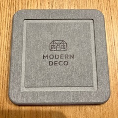 新品未使用　珪藻土　コースター　グレー 2枚セットの画像