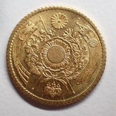 【本物保証】旧1円金貨 明治4年後期 日本貨幣商協同組合鑑定書付
の画像