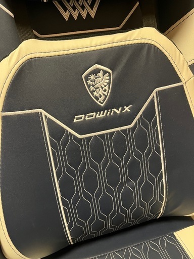 超美品❗️DOWINX ゲーミングチェア ネイビー／ホワイト　別売り座椅子キット付