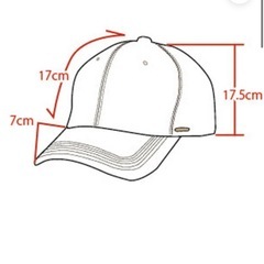 ブリム幅広ツイル無地キャップ　小顔効果　ブラック　黒　キャップ　帽子の画像